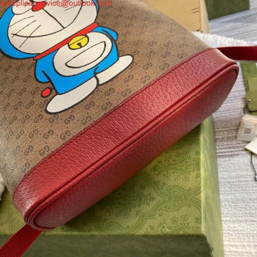 Replica Gucci 647816 Doraemon x Gucci small backpack in mini GG canvas 6