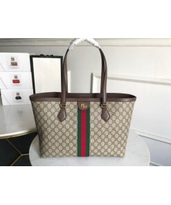 Replica Gucci 631685 Ophidia GG Medium Tote Green and red Web Replica Gucci 631685 Ophidia GG Medium Tote Green and red Web