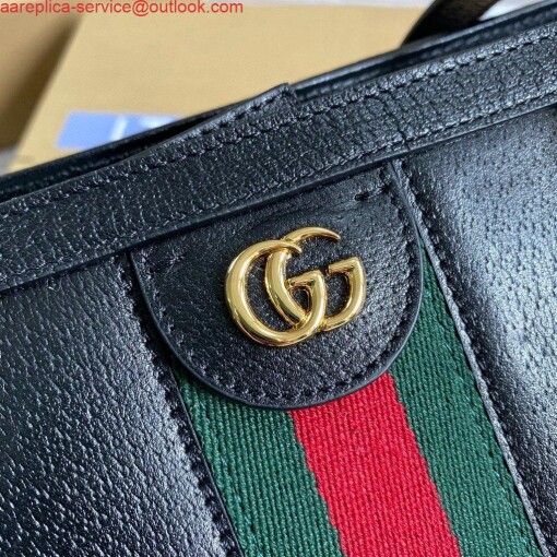 Replica Gucci 631685 Ophidia GG Medium Tote Bag Black 3