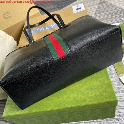Replica Gucci 631685 Ophidia GG Medium Tote Bag Black 6