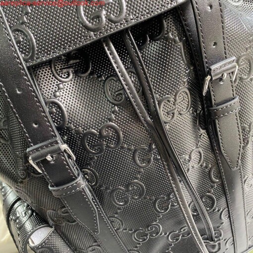 Replica Gucci 625770 GG Embossed Backpack Black 6