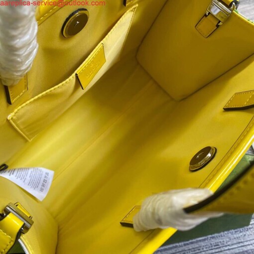 Replica Gucci 612992 GG Medium Ophidia Tote Shoulder Bag Yellow 8
