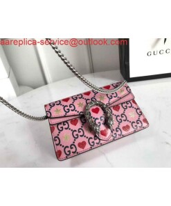 Replica Gucci 476432 GG Dionysus Super Mini Leather Bag Pink
