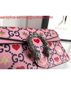 Replica Gucci 476432 GG Dionysus Super Mini Leather Bag Pink 2
