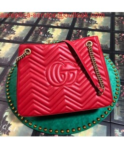 Replica Gucci 453569 GG Marmont Matelassé Shoulder Bag Red