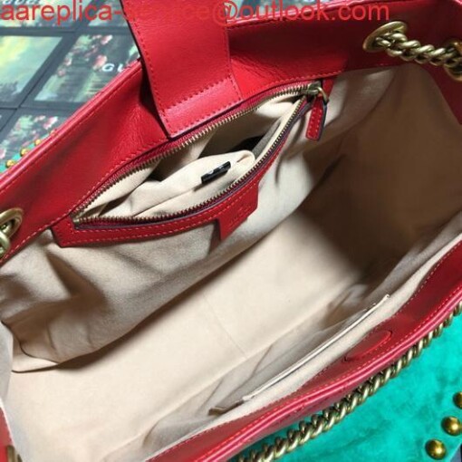 Replica Gucci 453569 GG Marmont Matelassé Shoulder Bag Red 8