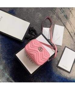 Replica Gucci 448065 GG Marmont Matelassé Mini Bag Pink