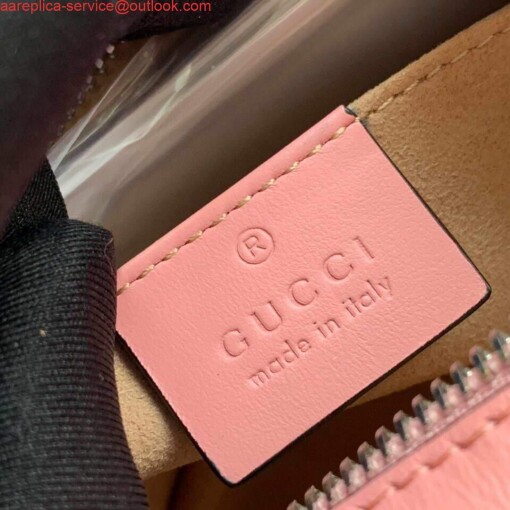 Replica Gucci 448065 GG Marmont Matelassé Mini Bag Pink 8