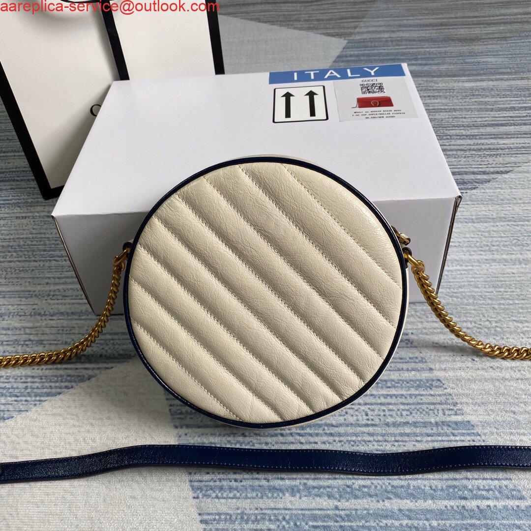 Replica Gucci 550154 GG Marmont Mini Round Shoulder Bag White Replica Gucci 550154 GG Marmont Mini Round Shoulder Bag White