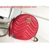 Replica Gucci 550154 GG Marmont Mini Round Shoulder Bag Red