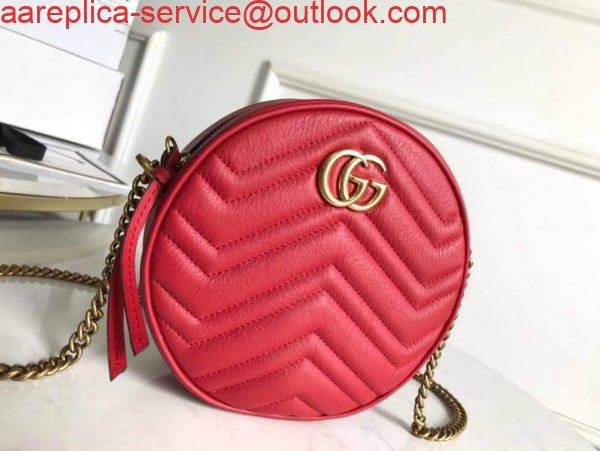 Replica Gucci 550154 GG Marmont Mini Round Shoulder Bag Red Replica Gucci 550154 GG Marmont Mini Round Shoulder Bag Red