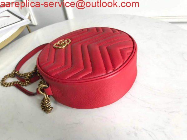 Replica Gucci 550154 GG Marmont Mini Round Shoulder Bag Red 5 Replica Gucci 550154 GG Marmont Mini Round Shoulder Bag Red 5