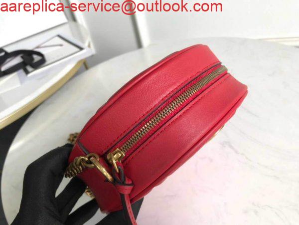 Replica Gucci 550154 GG Marmont Mini Round Shoulder Bag Red 6 Replica Gucci 550154 GG Marmont Mini Round Shoulder Bag Red 6