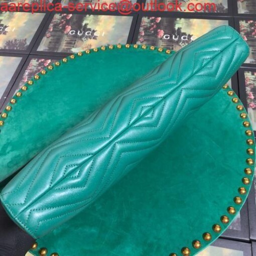 Replica Gucci 524578 GG Marmont Matelassé Shoulder Bag Green 3