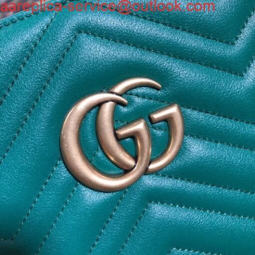 Replica Gucci 524578 GG Marmont Matelassé Shoulder Bag Green 5