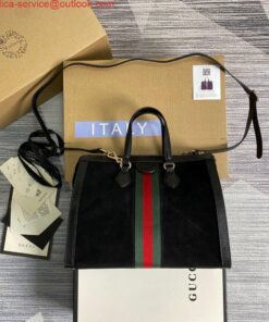 Replica Gucci 524537 Gucci Ophidia GG Medium Tote Shoulder Bag Black