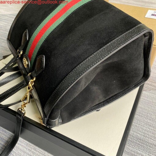 Replica Gucci 524537 Gucci Ophidia GG Medium Tote Shoulder Bag Black 2