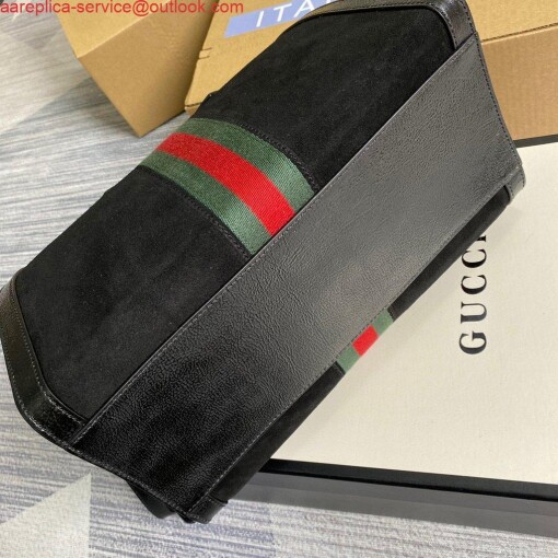 Replica Gucci 524537 Gucci Ophidia GG Medium Tote Shoulder Bag Black 3