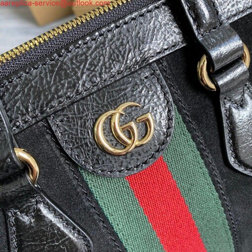 Replica Gucci 524537 Gucci Ophidia GG Medium Tote Shoulder Bag Black 4