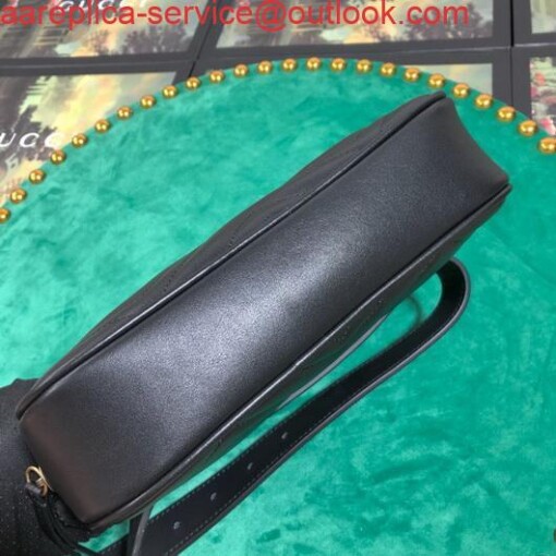 Replica Gucci 523380 GG Marmont Matelassé Belt Bag 448065 Black 4