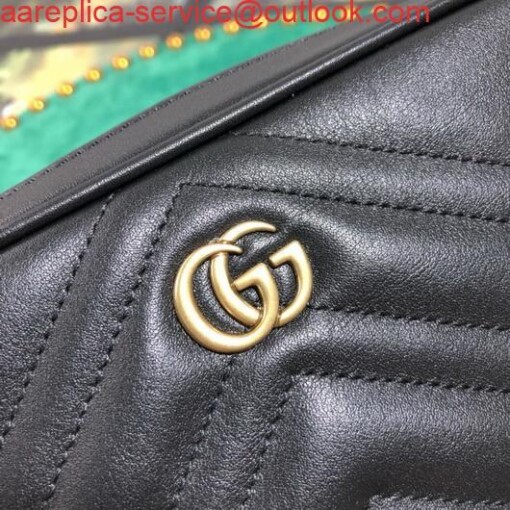 Replica Gucci 523380 GG Marmont Matelassé Belt Bag 448065 Black 5