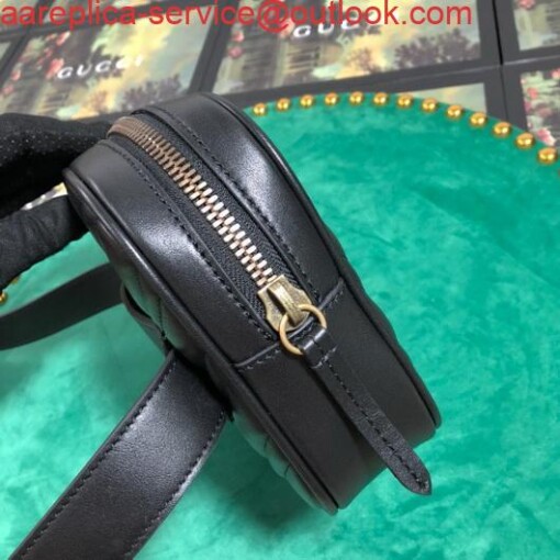 Replica Gucci 523380 GG Marmont Matelassé Belt Bag 448065 Black 6