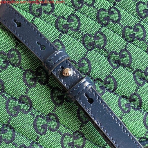 Replica Gucci 447632 GG Marmont Multicolour Small Shoulder Bag Green 6