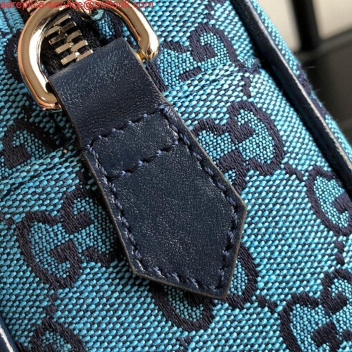 Replica Gucci 447632 GG Marmont Multicolour Small Shoulder Bag Blue 6