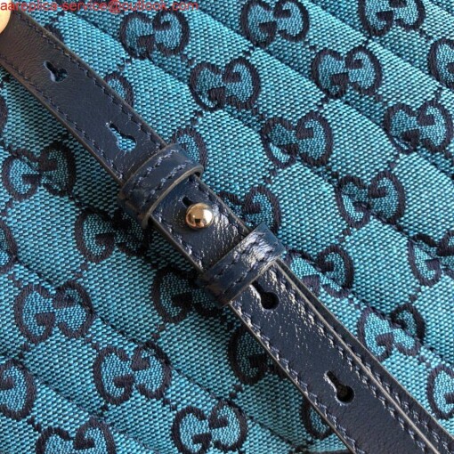 Replica Gucci 447632 GG Marmont Multicolour Small Shoulder Bag Blue 7