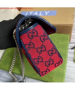 Replica Gucci 446744 GG Marmont Multicolor mini shoulder bag Red 2