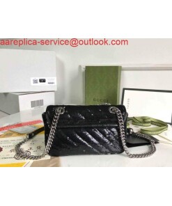 Replica Gucci 446744 GG Marmont Mini Shoulder Sequin Bag Black 2