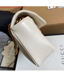 Replica Gucci 446744 GG Marmont Matelassé Mini Bag White 2