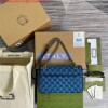 Replica Gucci 443497 GG Marmont Multicolour Small Shoulder Bag Green 9