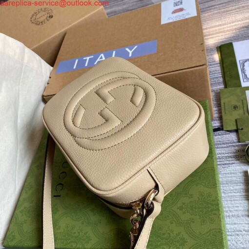 Replica Gucci 308364 Soho small leather crossbody-bags disco bag Beige 2