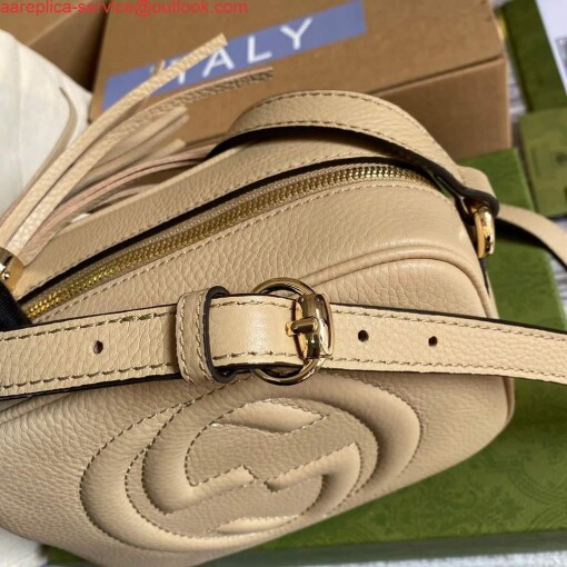 Replica Gucci 308364 Soho small leather crossbody-bags disco bag Beige 6