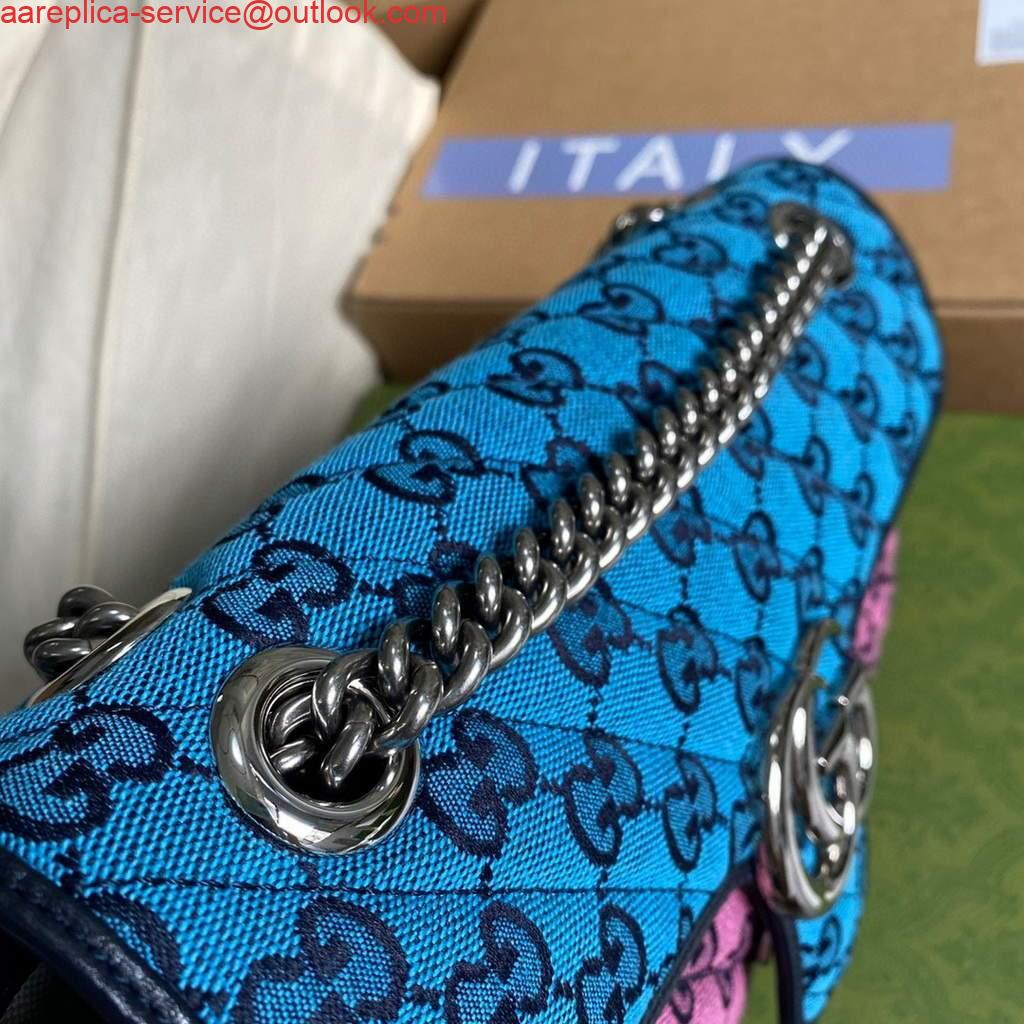 Replica Gucci 443497 GG Marmont Multicolor small shoulder bag Blue and Purple 3 Replica Gucci 443497 GG Marmont Multicolor small shoulder bag Blue and Purple 3
