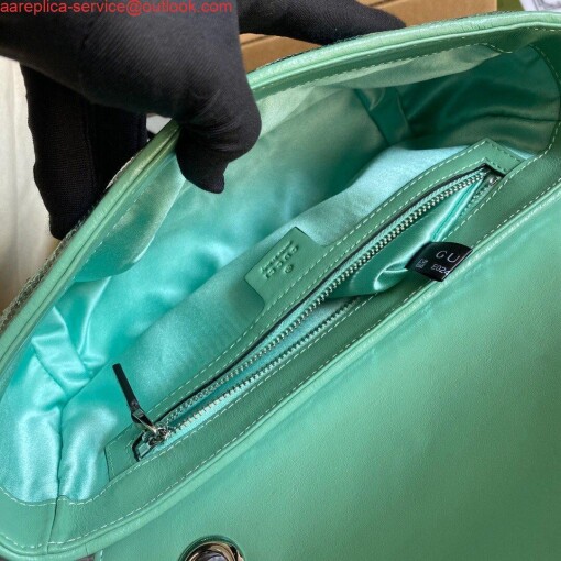 Replica Gucci 443497 GG Marmont Matelassé shoulder Sequin Bag Green 7