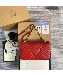 Replica Gucci 443497 GG Marmont Matelassé Shoulder Bag Red Replica Gucci 443497 GG Marmont Matelassé Shoulder Bag Red