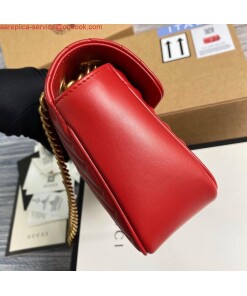 Replica Gucci 443497 GG Marmont Matelassé Shoulder Bag Red 2