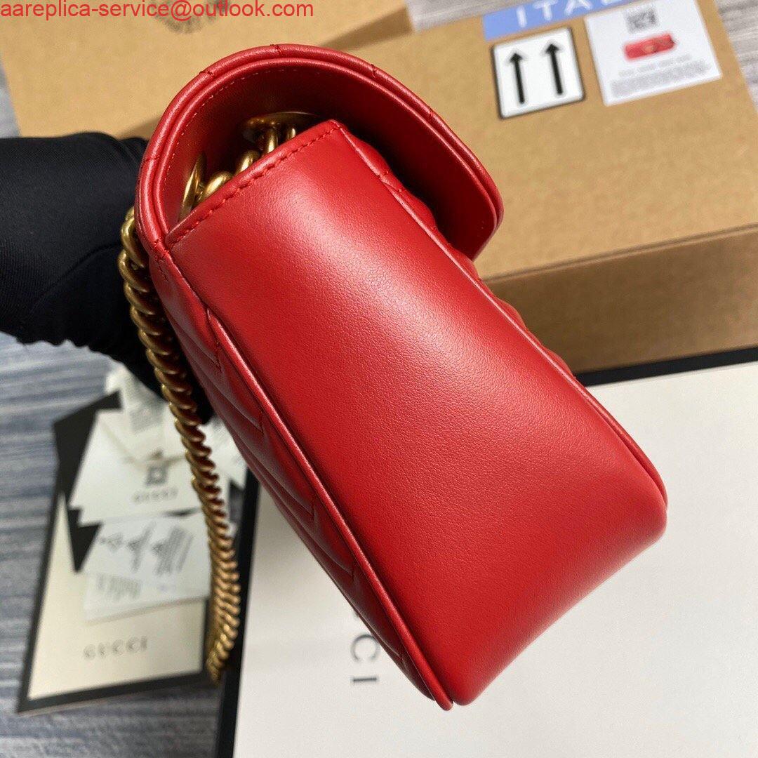 Replica Gucci 443497 GG Marmont Matelassé Shoulder Bag Red 2 Replica Gucci 443497 GG Marmont Matelassé Shoulder Bag Red 2