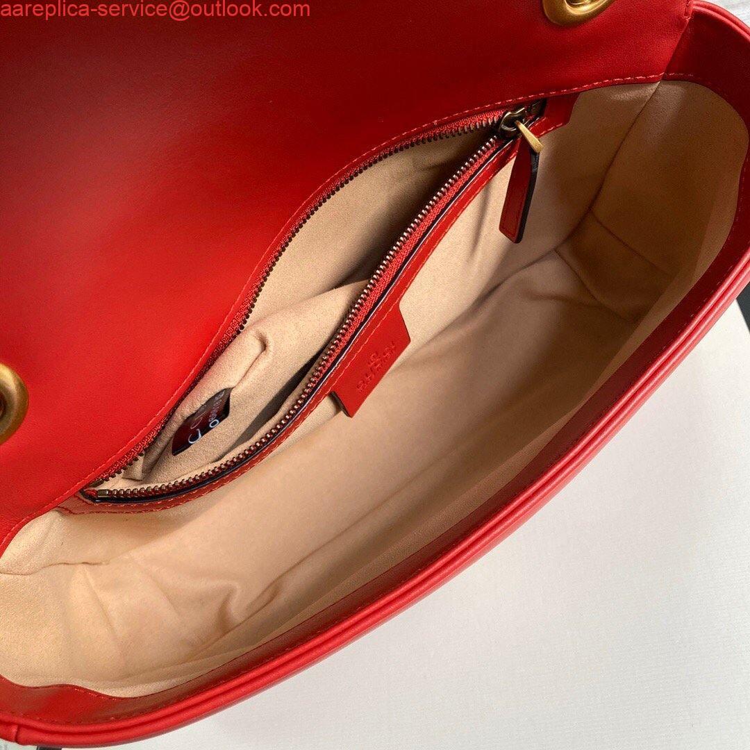 Replica Gucci 443497 GG Marmont Matelassé Shoulder Bag Red 7 Replica Gucci 443497 GG Marmont Matelassé Shoulder Bag Red 7