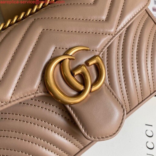Replica Gucci 443497 GG Marmont Matelassé shoulder Bag Light Pink 3