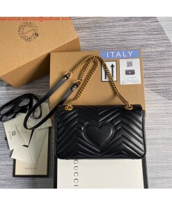 Replica Gucci 443497 GG Marmont Matelassé Shoulder Bag Black Replica Gucci 443497 GG Marmont Matelassé Shoulder Bag Black