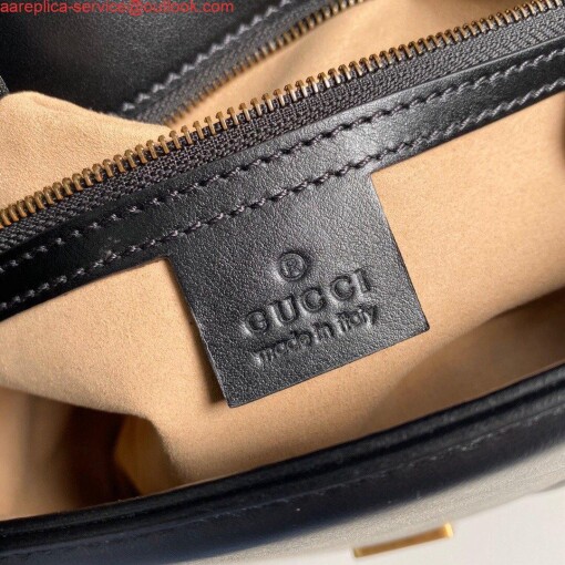 Replica Gucci 443497 GG Marmont Matelassé Shoulder Bag Black 8