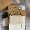 Replica Gucci 443496 GG Marmont Medium Matelassé Shoulder Bag White and printer 9