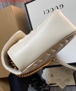 Replica Gucci 443496 GG Marmont Medium Matelassé Shoulder Bag White 2