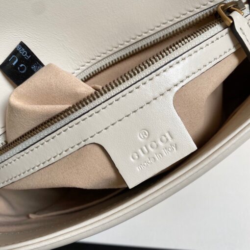 Replica Gucci 443496 GG Marmont Medium Matelassé Shoulder Bag White 8