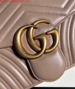 Replica Gucci 443496 GG Marmont Medium Matelassé Shoulder Bag Light Pink 2