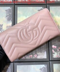 Replica Gucci 443436 GG Marmont Continental Wallet Light Pink
