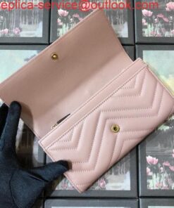 Replica Gucci 443436 GG Marmont Continental Wallet Light Pink 2